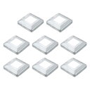 uxcell 8個 ポストベースカバー 4.25"x4.25"(内寸2"x2")メタルインテグラルスタイルポストスカート ポストフェンスデッキケーブル手すりバルスターステアレール用 シルバー