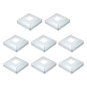 uxcell 8個 ポストベースカバー 6.25"x6.25"(内寸2"x2")メタルインテグラルスタイルポストスカート ポストフェンスデッキケーブル手すりバルスターステアレール用 シルバー
