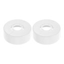 uxcell 2個 壁分割パイプフランジ 0.98"厚 プラスチック製カット可能なエスカッションプレート配管カバー 0.8"/1"/1.3" ODに適合 水管蛇口装飾用 ホワイト