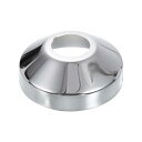 uxcell シャワーアームフランジ 2.72インチOD 1.06インチ厚さ ステンレススチールホーン形状 配管カバープレートエスカッションプレート 0.98インチ直径パイプシャワーヘッドアーム用 シルバー