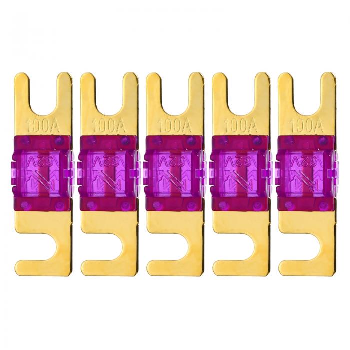 uxcell 5個 100 A 32 V ミニANLヒューズ交換電気保護エレクトロニクスブレードヒューズ自動車船舶オー..