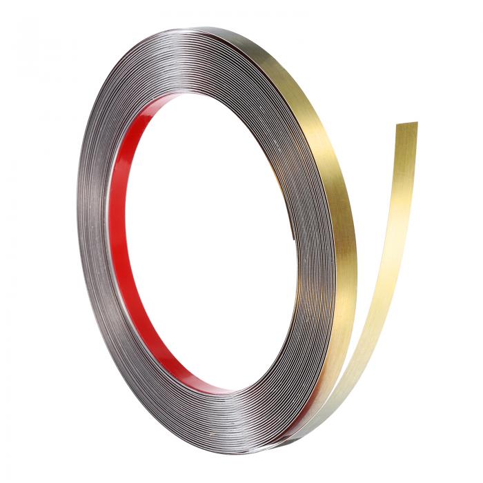 uxcell ステンレス製ウォールモールディングトリム 32.8フィート×0.4インチ パティ オ壁タイルミラーエ..