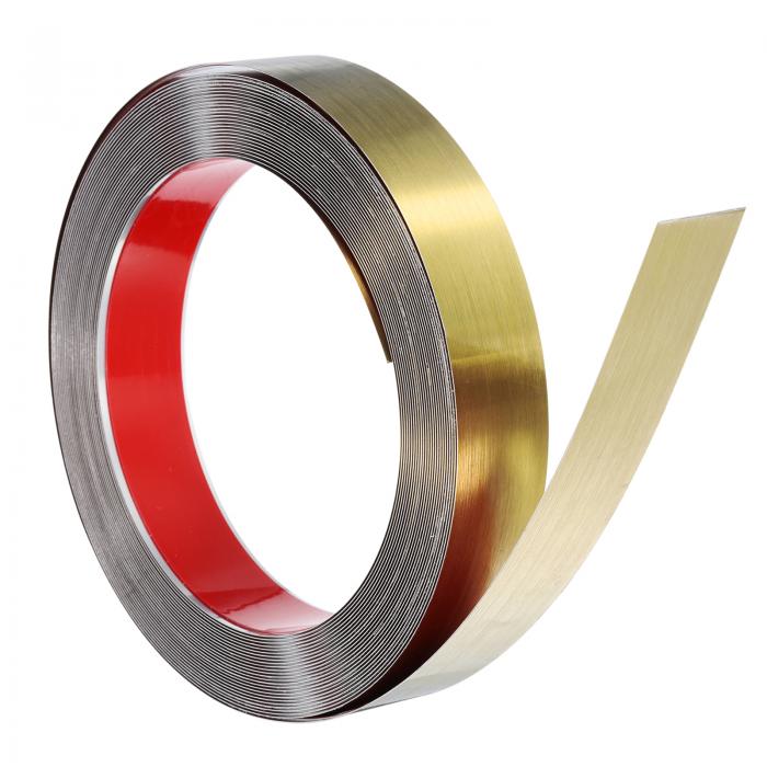 uxcell ステンレス製ウォールモールディングトリム 32.8フィート×1.2インチ パティ オ壁タイルミラーエ..