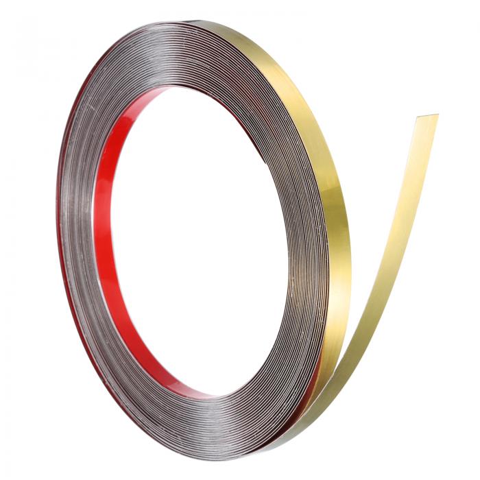 uxcell ステンレススチールウォールモールディングトリム 32.8フィート×0.4インチ パティ オ壁タイルミ..