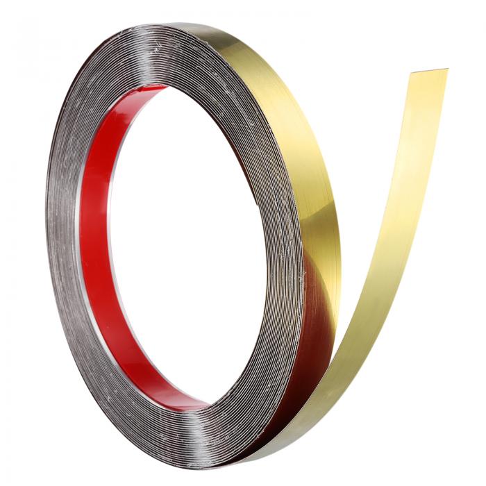 uxcell ステンレス製ウォールモールディングトリム 32.8フィート×0.8インチ パティ オ壁タイルミラーエ..