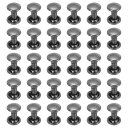 uxcell 100セット ダブルキャップレザーリベット 6x8mm 丸いキャップメタルスタッドリベット レザークラフト修理DIY財布ベルトバッグ靴用 黒