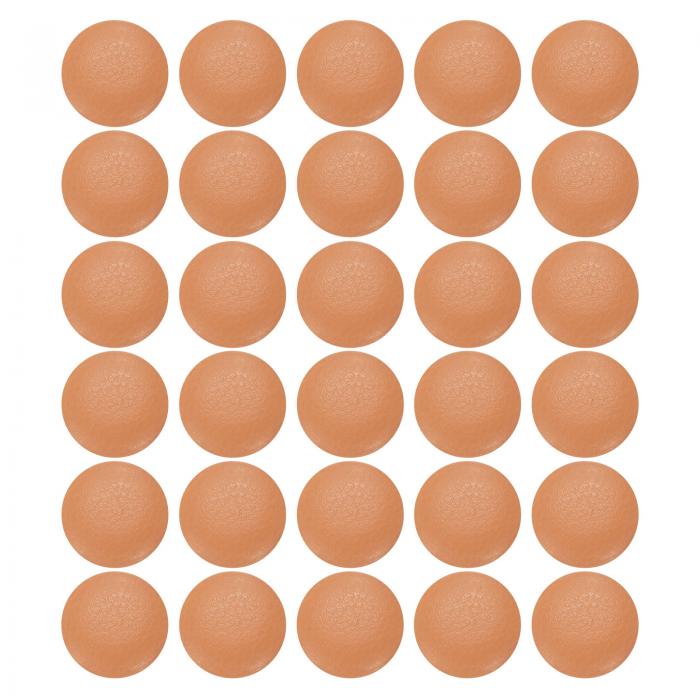 uxcell 30個のPUレザー製カバーボタン12.5mm（20L）直径丸型金属シャンククラフト交換用ボタン衣類装飾DIYアクセサリー、イエロー