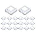 uxcell 20個 ポストベースカバー 3"x3"(内寸1.2"x1.2")メタルインテグラルスタイルポストスカート ポストフェンスデッキケーブル手すりバルスターステアレール用 シルバー