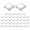 uxcell 40個 ポストベースカバー 2.5"x2.5"(内寸1.25"x1.25")メタルインテグラルスタイルポストスカート ポストフェンスデッキケーブル手すりバルスターステアレール用 シルバー