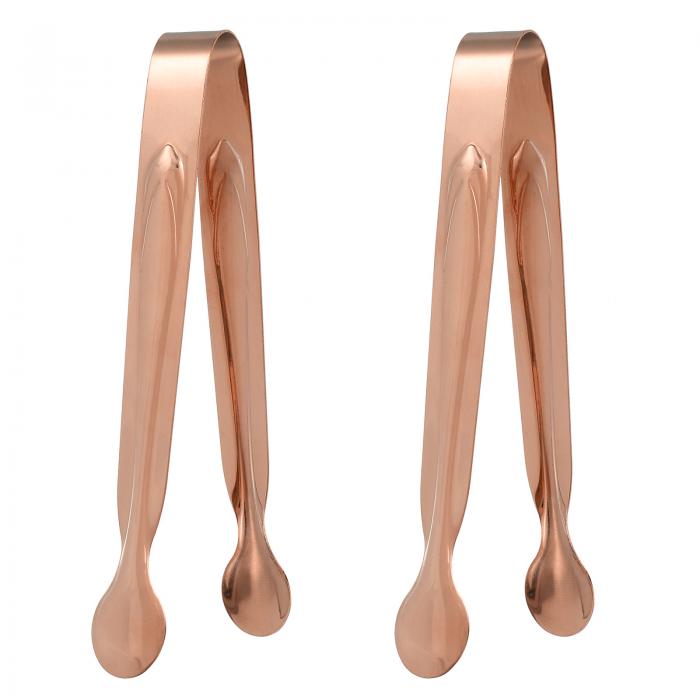 uxcell 2個 サービングトング 5.9" ステンレス製キッチン用トング サラダ アイス パン フルーツ バーベ..