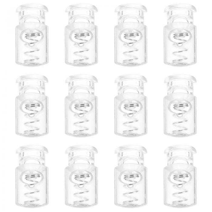 PATIKIL コードストッパー 100個入り 1つ穴 穴径約7mm 調節可能 プラスチック製コードロック 補修 アウ..