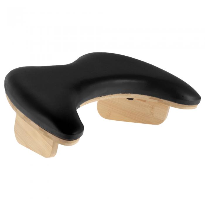 VOCOSTE ネイル用ハンドレスト U字型 ハンドレスト PUレザー 木製 防水 肘置き 手の枕 ネイルマニキュア用 サロン用 黒