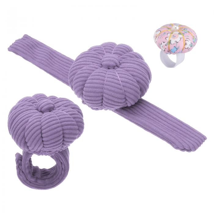 PATIKIL 手首用パンプキンピンクッション エラスティックストラップリング付きスナップピンクッション ..