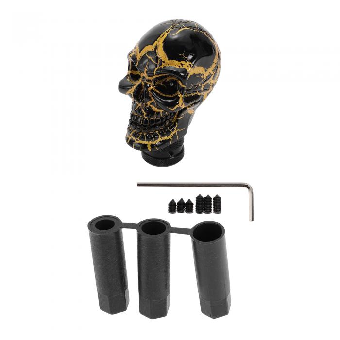 HEROFFIX 8.7cm スカルシフトノブ ユニバーサル ギアシフトノブ レジン スティックシフターレバーノブ ..