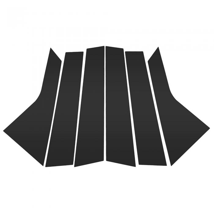 VekAuto Cadillacに対応XT5 2017-2023用の6個入りのドアピラーウィンドウトリム ブラック フロント リア 左右 アンチスクラッチステッカーピラーポスト ドアアウターエクステリアカバー