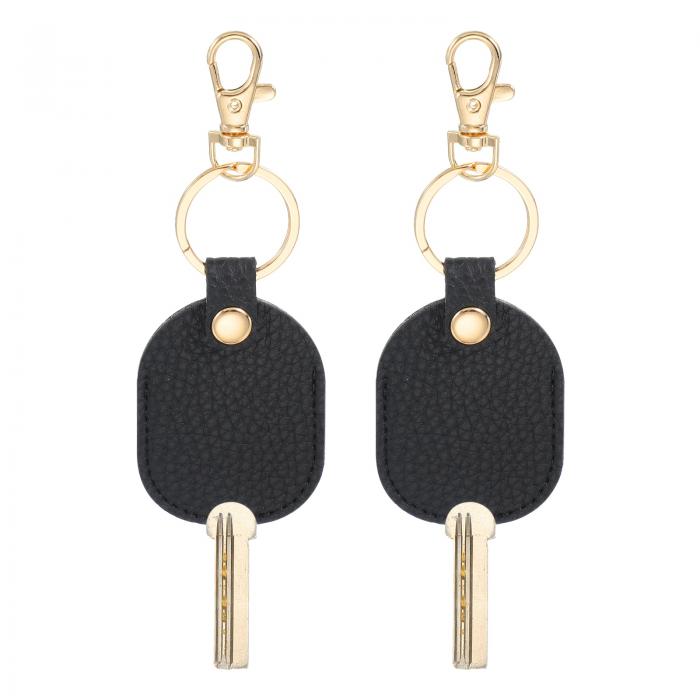 PATIKIL レザーキーケース 2個壊れたカーキーループ交換用オートキーカバープロテクター 女性用男性用..