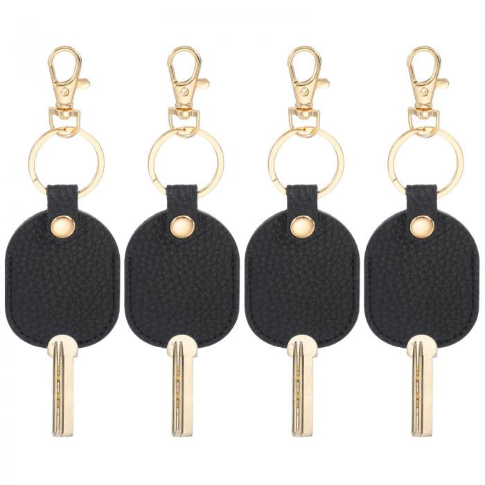 PATIKIL レザーキーケース 4個壊れたカーキーループ交換用オートキーカバープロテクター 女性用男性用..