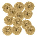 PATIKIL 10.5 cm ティッシュポンポンフラワー 12個 ペーパーフラワーボール 結婚式 誕生日 卒業式 文化祭 パーティー バックドロップ装飾 カーキ