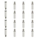 PATIKIL シングルヘッドスタッド 16個 M4x15+6mm ステンレス鋼 丸型からメス型スタンドオフスペーサーねじボルト クワッドコプタードローン コンピューター&回路基板アソートキット用 シルバー