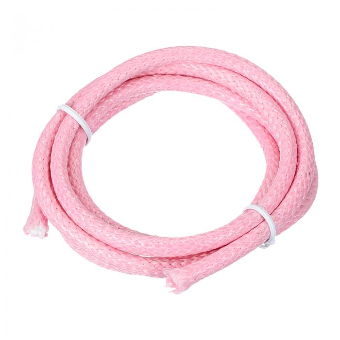 PATIKIL 丸編み革紐 ネックレス用 革紐 5mm スエードレザーストラップ フェイクレザースト ネックレス ブレスレット 手作り材料 DIY ハンドメイド アクセサリーパーツ 1個 ピンク