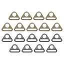 PATIKIL 0.8インチ 三角バックルアジャスター、18個 三角Dリング メタルバックル バー スイベルクリップ バッグストラップ ウェビング ドッグタグクリップ、黒/ブロンズ