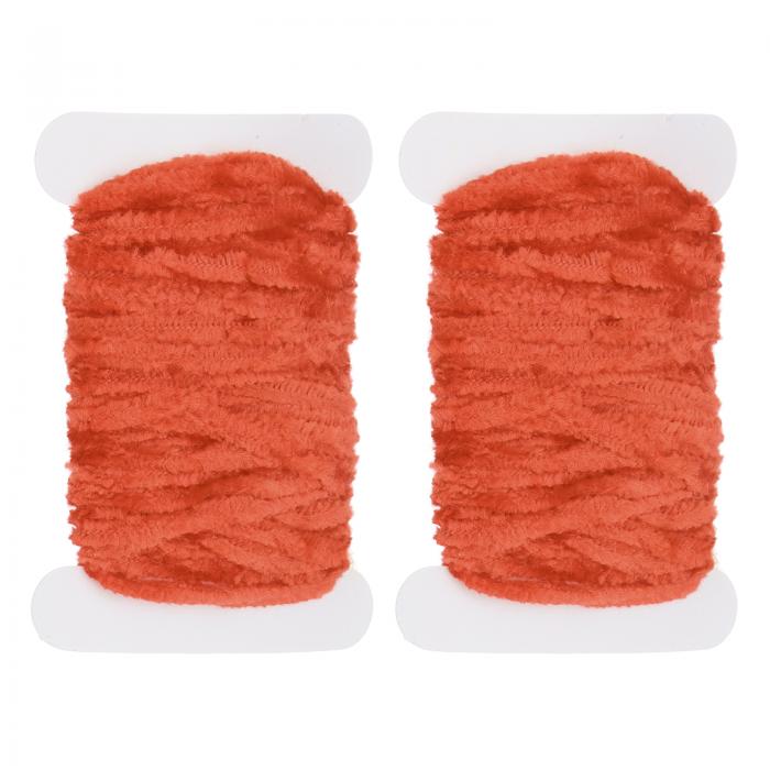 PATIKIL チェニールフライタイイング合計10 M 2パック レーヨンチェニールフライタイイング材料ラインフライスレッド用品 釣り針ジグメイキングフライパターンフライフィッシング用具 オレンジ