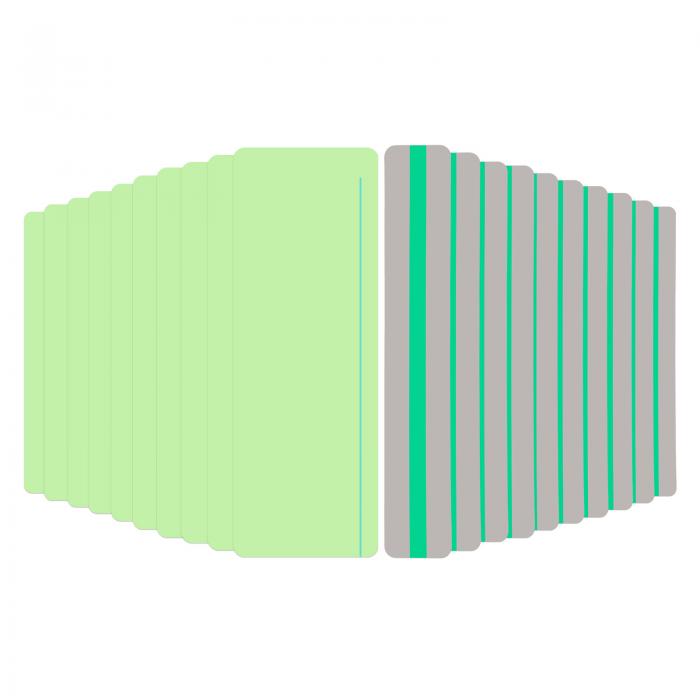 PATIKIL 22個のディスレクシア読書ツール 2サイズの読書トラッカールーラーガイド付き読書ストリップ カラーオーバーレイハイライトブックマーク 教師向け 緑