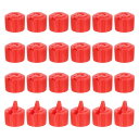 PATIKIL 24個 24/410 フリップボトルトップディスペンシングキャップ、プラスチック補給ボトルディスペンシングキャップスポットフリップ交換トップ、シャンプー保湿剤用、レッド