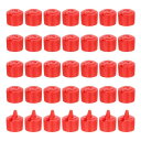 PATIKIL 48個 24/410 フリップボトルトップディスペンスキャップ、プラスチック補給ボトルディスペンスキャップスポットフリップ交換トップ、シャンプー保湿剤用、レッド