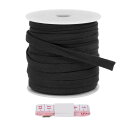 PATIKIL フラットドローストリングコード 10mm x 27ヤード、ドローストリング交換用フラットロープ、柔らかい綿製フーディーストリングコードロール、スウェットパンツ、ショーツ、パンツ、ストラップ、衣類用、黒