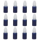 PATIKIL 0.33oz インクリフィルスタンプパッド 12個 10mlスタンプパッドインクリフィル オフィススタンプセルフインキングスタンプ 日付スタンプ...