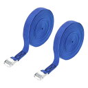PATIKIL ラッシングストラップ 1インチ x 39フィート 2本セット タイダウンストラップ カムバックル 調整可能ラチェットストラップ 551ポンド対応 オートバイ 荷物用 ブルー