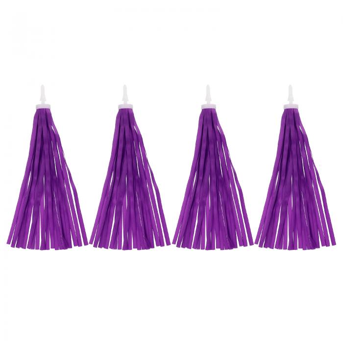PATIKIL バイクストリーマー 4個紫色 スクーターハンドルバータッセルグリっプリボンアクセサリー 自転車三輪車ハンドル パープル