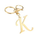 PATIKIL かわいい金色 イニシャルレターキーチェーン アルファベット 英字A-Zキーリング ステンレススチール製 女性用ハンドバッグ 財布 バッグ装飾 パーソナライズドギフト