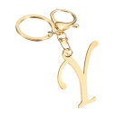 PATIKIL かわいい金色 イニシャルレターキーチェーン アルファベットA-Zキーリング 女性用ハンドバッグ 財布 バッグ装飾 パーソナライズドギフト