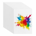 PATIKIL 80枚 コットン水彩紙140lb/300 G S M コールドプレス 水彩 特厚口画用紙 アート ペイント 絵画 アーティスト用 270mm x...