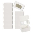 PATIKIL 2.4"x4"x2" 紙製石鹸ボックス(窓付き) 60個入り自家製石鹸ボックス矩形プレゼントパッケージングボックス 誕生日クリスマスDIYクラフト用 ホワイト