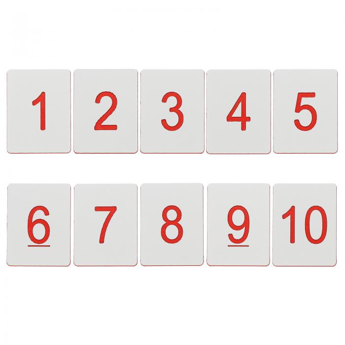 PATIKIL 10個入り 長方形 番号タグ 1-10 3x4CM 番号キータグ プラスチック製 番号付き 整理用 抽選賞品 フィールドセールス 衣類ラベル ホワイト