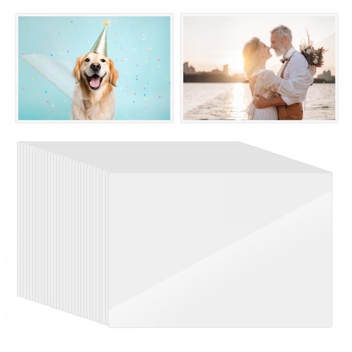 PATIKIL 6.3"x8.7" インデックスカード用サーマルラミネートポーチ 50枚 5ミルラミネートシート ファイルカードラミネートポーチ タグ ワークパーミットパスカード