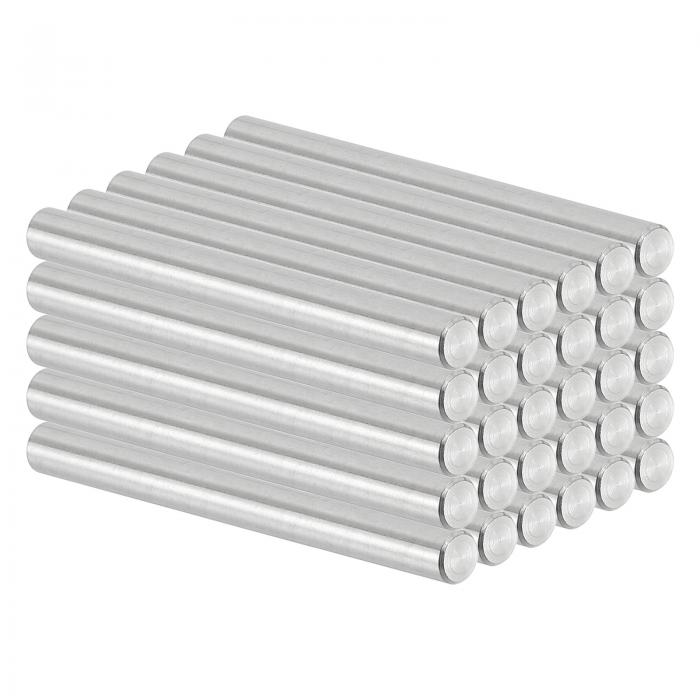 PATIKIL 4mm x 45mm ステンレス製ダボピン 30個 304ステンレス製ペグ シェルフピン ロッドサポート メタルファスナーエレメント シェルフ家具固定部品 シルバー
