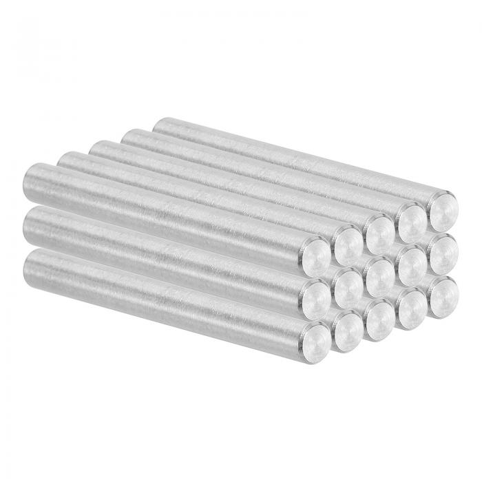 PATIKIL ステンレス製ダワールピン 6mm x 60mm 15個 304ステンレス製ペグ シェルフピン ロッドサポート メタルファスナーエレメント シェルフ家具固定部品 シルバー