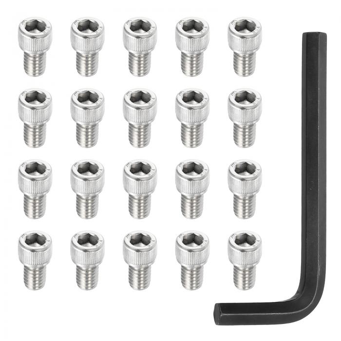 PATIKIL 1/2インチ-18 x 1/2インチ ソケットヘッドボルト、20個304ステンレス鋼六角ソケットボルト、ヘ..