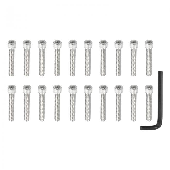 PATIKIL 2インチ-18 x 2インチ ソケットヘッドボルト、10個304ステンレス鋼六角ソケットボルト、ヘック..