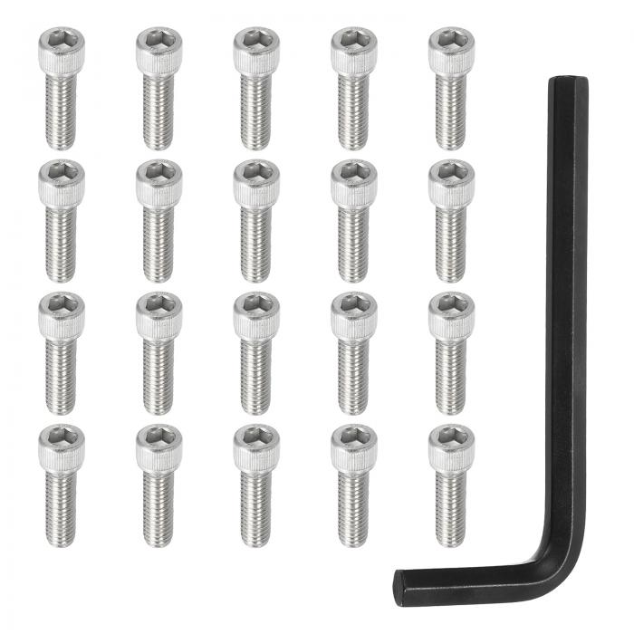 PATIKIL 3/8インチ-16 x 1-1/4インチ ソケットヘッドボルト、10個304ステンレス鋼六角ソケットボルト、..