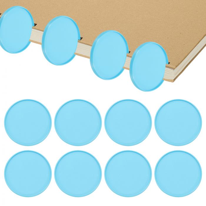 PATIKIL 54mmプラスチックブックバインディングディスク 8パックディスクバウンド拡張ディスクラウンドバインダーリング DIYノートブックプランナー用 ブルー