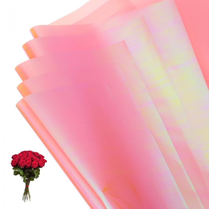 PATIKIL 22.8 x 22.8インチ 花包装用ペーパー 20枚入り アイリディセント両面プラスチック花束包装用防水フローリスト用品DIYクラフトギフト包...