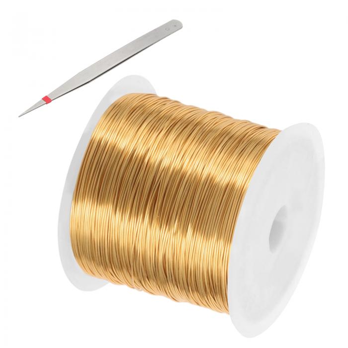 PATIKIL 24ゲージ/0.5 mm 171フィート宝石クラフトワイヤー ビーズ宝石作り用 銅製ワイヤー ビーズ宝石..