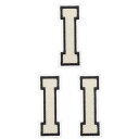 PATIKIL アイロン文字パッチ3パックシェニール文字パッチジーンズ衣類バッグ帽子シャツクラフト修理用刺繍パッチ白いアルファベットI