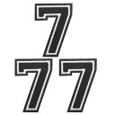 PATIKIL アイロンで付ける数字パッチ3個入りシェニール数字パッチジーンズ衣類バッグ帽子シャツクラフト修理用刺繍パッチ黒ナンバー7