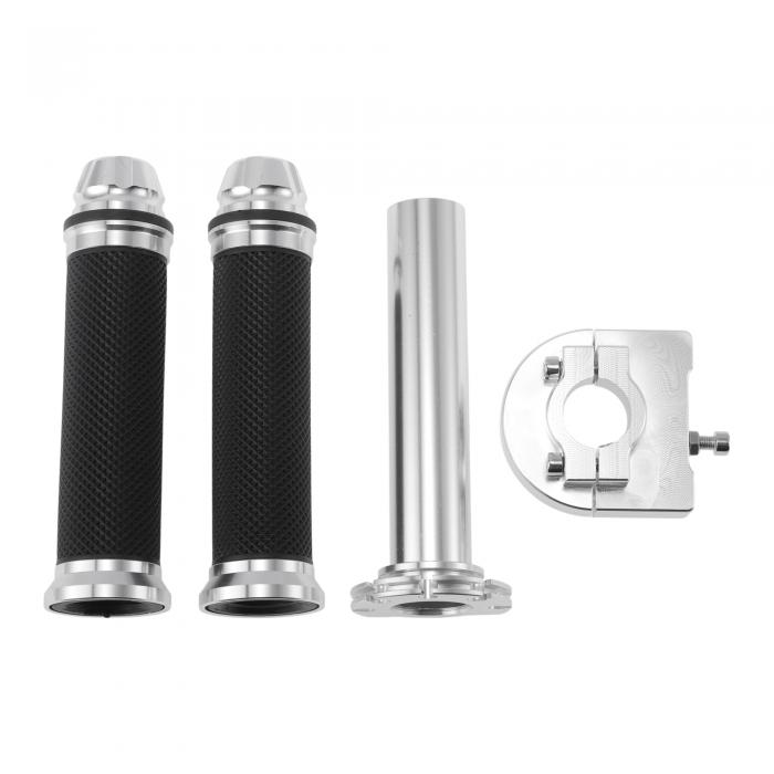 A ABSOPRO 22 mm 24 mm オートバイハンドグリップカバーキット アルミ合金 ゴム ハンドルバーグリップ ..